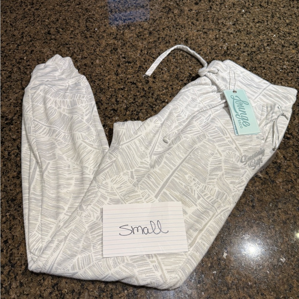 Cozy White Patterned Pajama Pants